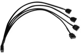 Alphacool Y-Splitter aRGB 3-pin to 4x 3-pin 30cm – juodos spalvos