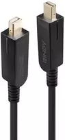 Pluoštinis Optinis Kabelis - LINDY Pluoštinis Optinis Hibridinis Mini DisplayPort 1.4 Kabelis, 7680x4320@60Hz, 20 m, Juodas