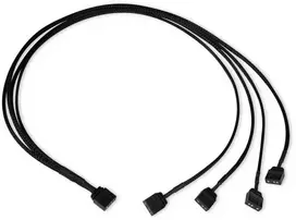 Alphacool Y-Splitter aRGB 3-pin to 4x 3-pin 60cm – juodos spalvos