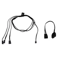 Alphacool Digital RGB LED Y-cable 3-way with JST connector, juodas – 60cm