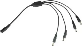 Conexpro DC power splitter, 4x male, 1x female