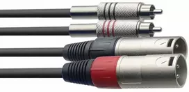 Audio kabelis Stagg STC6CMXM, XLR/RCA (m/m), 6 m