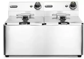 Kitchen Line dvigubo maitinimo gruzdintuvė 7kW 230V 2 x 8L - Hendi 205839