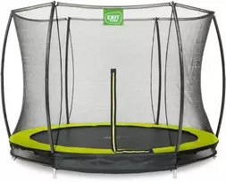 EXIT Silhouette įleidžiamas batutas ø244 cm su apsauginiu tinklu, žalias