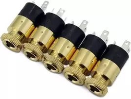 Oem 3.5 mm ausinių lizdas, prisukamas, paauksuotas PJ-392