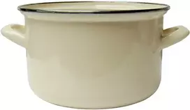 Emaliuotas puodas 22 cm 5,4 l kremas EMALIA OLKUSZ