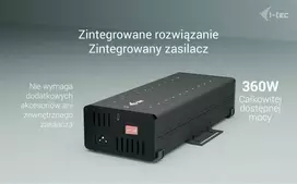 I-TEC USB-C/USB-A metalinis įkrovimo ir duomenų šakotuvas, 15 W vienam prievadui, 20 USB-C integruotų maitinimo adapterių, 360 W