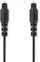 Kabelis Nedis CAGL25000BK10 kabelis audio 1 m Toslink Juodas