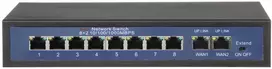 Tinklo šakotuvas Longse 10/100MBps 8 jungtys POE + 2 jungtys 10/100/1000MBps (HT812)