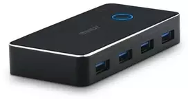 USB Adapteris - LINDY USB 3.0 Adapteris 2:4, 4 Įrenginiai, 5Gbps, Juodas