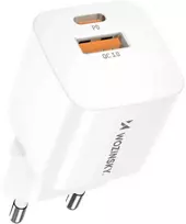Wozinsky CMWCW 20W USB-C / USB-A laidinis įkroviklis – baltos spalvos