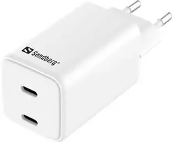 Sandberg kintamosios srovės įkroviklis Dual USB-C PD65W EU