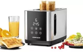 Skrudintuvas Rommelsbacher Rommelsbacher Toaster Sunny TO 850 (nerūdijantis plienas/juodas, 800 vatų, 2 skrebučio riekelėms)