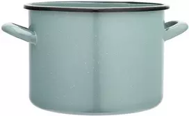 Altom Design šalavijų spalvos taškuotas emalio puodas 5,8 l