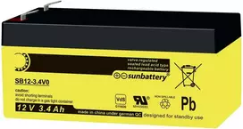SSB Akumuliatorius SUN SB 3,4-12 12V 3,4Ah Vds AGM nereikalaujantis priežiūros
