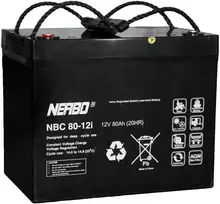 Armac NERBO NBC 80-12i 12V 80Ah AGM Akumuliatorius, nereikalaujantis priežiūros, skirtas cikliniam darbui