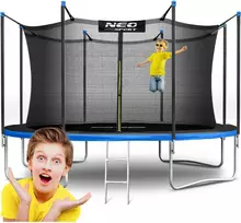 12 pėdų / 374 cm sodo batutas su vidiniu tinklu ir Neo-Sport kopėčiomis