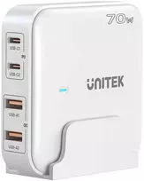 Unitek Įkroviklis stalinis kompiuteris GaN 70W 2xUSB-A 2xUSB-C