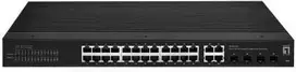 Šakotuvas Level One Carruzzo LevelOne IGS-2128 tinklo komutatorius Valdomas L2 Gigabit Ethernet (10/100/1000) Juoda