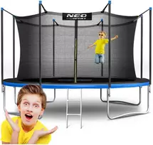 14 pėdų / 435 cm sodo batutas su vidiniu tinklu ir kopėčiomis „Neo-Sport“