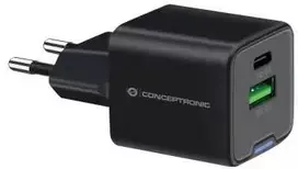 Įkroviklis Conceptronic CONCEPTRONIC Ladegerät 2Port 20W,1xUSB-C,1xUSB-A 1.5m sw