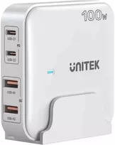 Unitek Įkroviklis stalinis GaN 100W 2xUSB-A 2xUSB-C balta