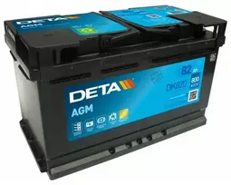 DETA DK820 82Ah 800A (EN) AGM akumuliatorius