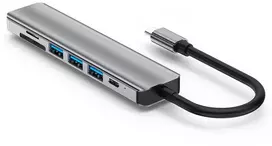 Avernus USB Šakotuvas Hub 7in1 USB-C/HDMI/ USB 2.0/USB 3.0/ MICRO SD/PD