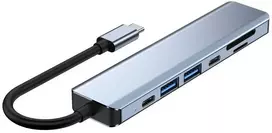 Avernus USB Šakotuvas Hub 7in1 USB-C/HDMI/ USB 2.0/USB 3.0/ MICRO SD/PD