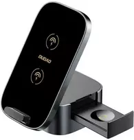 Dudao A11Pro+ 15W 3in1 belaidis įkroviklis skirtas Phone/Išmanusis laikrodis/Headphones – juodos spalvos