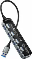 Permatomas USB-A šakotuvas DELTACO, 5Gbps, 4x USB-A / UH-736 / 1902565