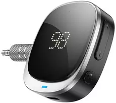 Adapteris AUX „Bluetooth“ lizdas 3,5 mm Hoco su ekranu E80 juodas