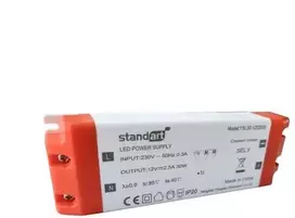 Maitinimo šaltinis Standart, LED, 2.5A, 0-30W, 12V, DC, IP20