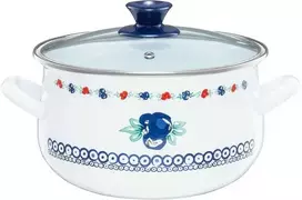 Emaliuotas puodas su dangteliu Kalina 16 cm 2 l EMALIA OLKUSZ