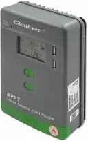 Adapteris Saulės valdiklis įkrovimo mppt su temperatūros jutiklis 20a12v / 24v lcd 2 x usb Qoltec