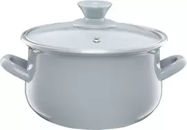Puodas emaliowany su dangteliu Pyza pilka 22 cm 5 l EMALIA OLKUSZ