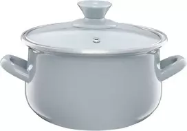 Puodas emaliowany su dangteliu Pyza pilka 18 cm 2,9 l EMALIA OLKUSZ