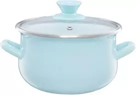 Emaliuotas puodas su dangteliu Pyza mint 18 cm 2,9 l EMALIA OLKUSZ