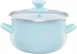 Emaliuotas puodas su dangteliu Pyza mint 20 cm 3,8 l EMALIA OLKUSZ