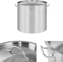 Royal Catering Maitinimo puodas su dangčiu, nerūdijančio plieno, indukcinei viryklei, 12 l