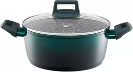 Puodas aluminiowy su dangteliu Ombre Žalias 24 cm 4,3 l AMBITION