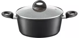 Puodas su dangčiu su powłoką Qualum Basic Stone Edition Arras 20 cm AMBITION