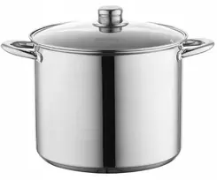 Florina Puodas INOX Aukštas CARO 18 CM 3,2L. Z POKRYWKĄ, IND. (ROSÓŁ, BIGOS, KONFITURY)