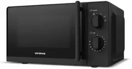 Mikrobangų krosnelė Orava mikrobangų krosnelė, 700 W, 20 l, 6 mikrobangų galios lygiai, juoda