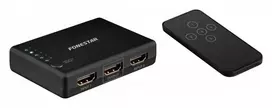 Fonestar FO-22SW51 HDMI jungiklis 5 x 1 (5 įėjimai x 1 išėjimas) su nuotolinio valdymo pulteliu. Automatinis perjungimas po signalo aptikimo.