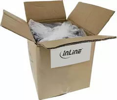 Maitinimo kabelis „InLine“, 40 vnt., birių pakuočių pakuotė ®, 3 kontaktų IEC C13–C14, juodas, 1,5 m
