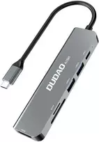 D-Link DUDAO Alu 6-in-1 USB3.0 Fast Hub multi-functional Wired USB 3.2 Gen 1 (3.1 Gen 1) Type-C Pilkas