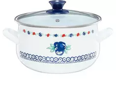 Puodas emaliowany su dangteliu Kalina 20 cm 3,8 l EMALIA OLKUSZ