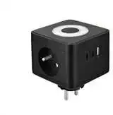 Viking maitinimo adapteris Y23L, 2x 230 V, 1x USB-A, 2x USB-C, jutiklinė lemputė, juoda