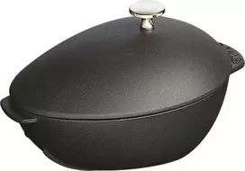 STAUB STAUB puodas, ketaus, ovalus moliuskas, 2 ltr, juodas, universalus